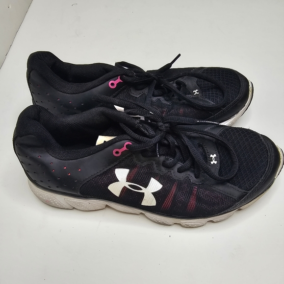 Under Armour Shoes - Womens Under Armour Micro G Assert 6 Size 7.5 Black Running Shoes 1266252-001